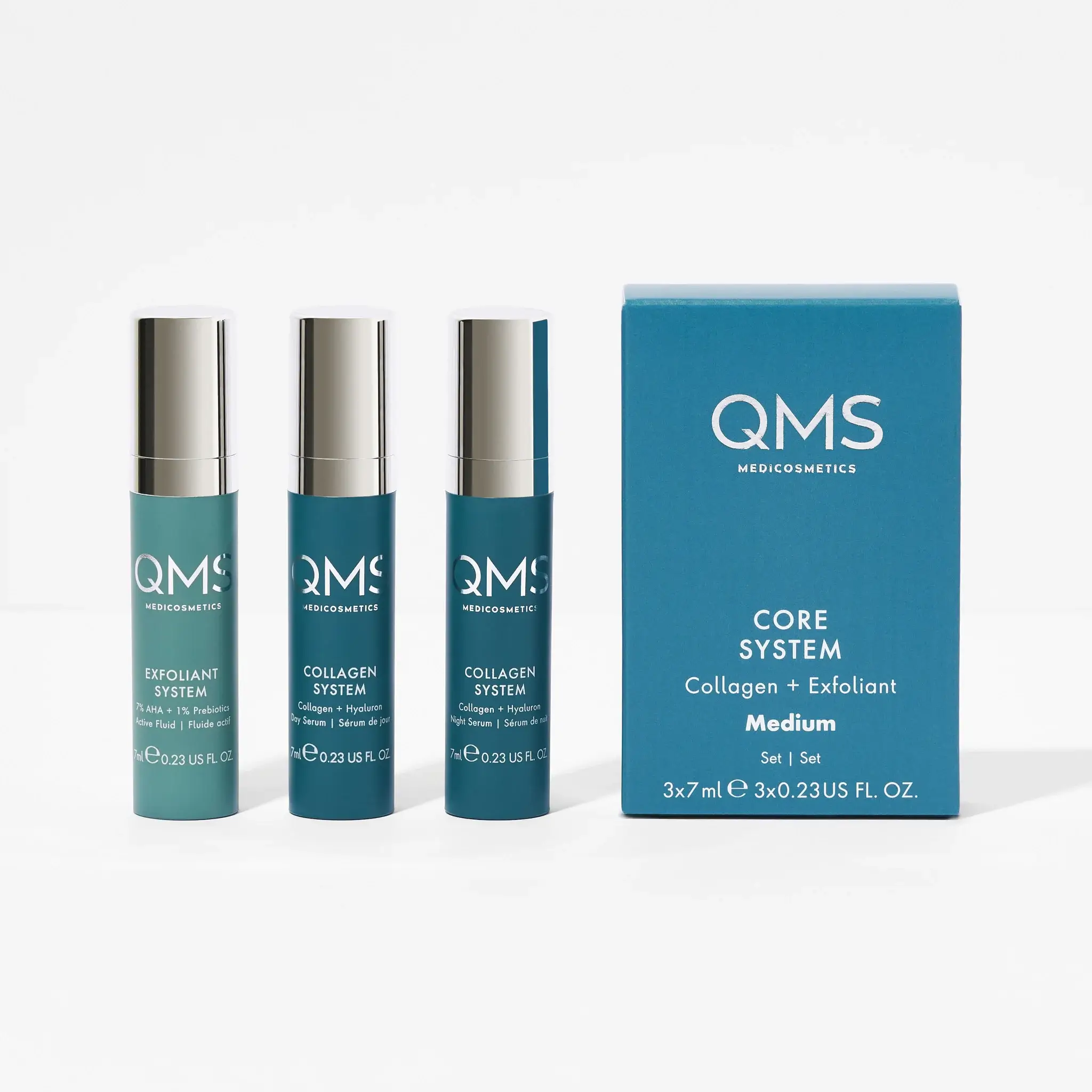 QMS Medicosmetics Day & Night 3-Step Core Routine Set Medium 3x 7ml