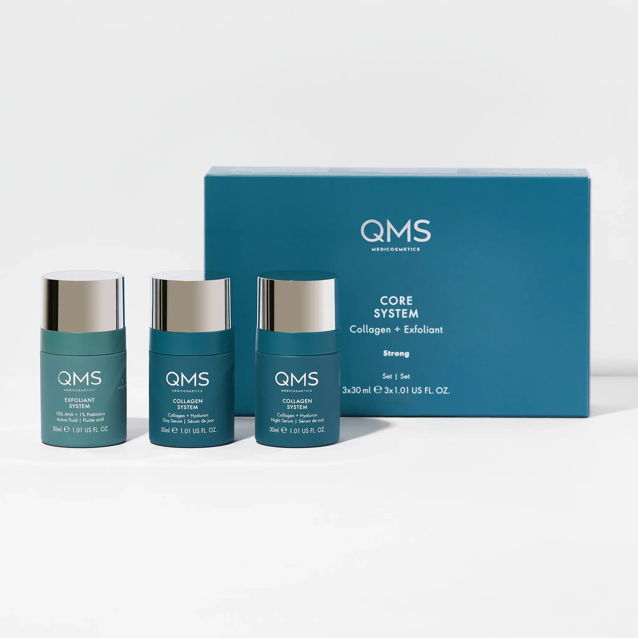 QMS Medicosmetics Day & Night 3-Step Core Routine Set Strong 3 x 30 ml