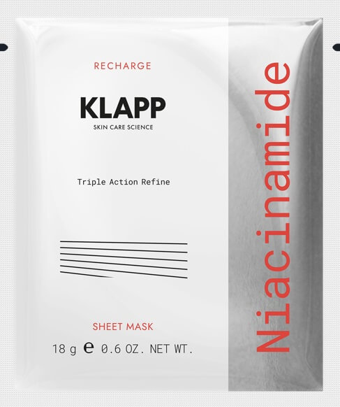 Klapp RECHARGE Niacinamide Triple Action Refine Sheet Mask